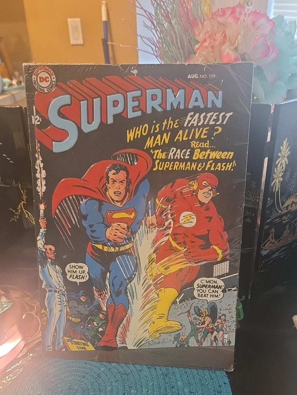 DC Superman vs The Flash Comic Cover - Red, Blue, Yellow